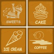 Set of vintage postcards eps10
