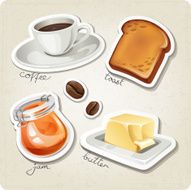 Vector set of stylized food icons N3