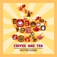 colorful coffee and tea icons