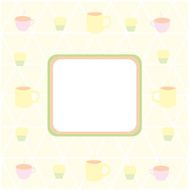 Cute cafe frame