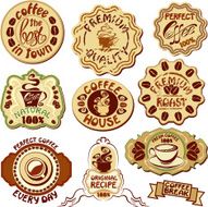 Coffee labels - hand drawn icons of cup