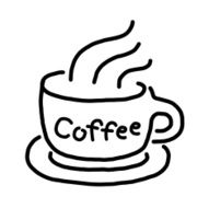 cup and hot coffee
