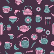 Tea seamless pattern N7