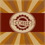 Vintage Card with cofee