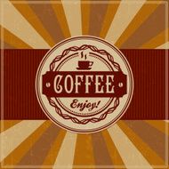 Vintage Grunge Card with cofee