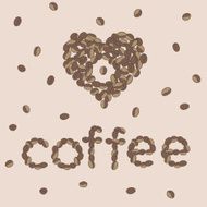 Coffee background with heart