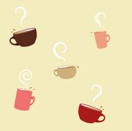Coffee Cups Seamless Pattern N10