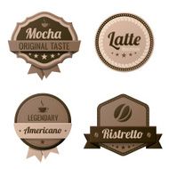 Coffee Vintage Labels Retro design Vector