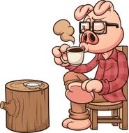 Hipster pig