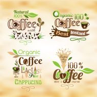 Coffee emblems set