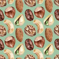 Seamless pattern with nuts N5
