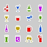 Drink icon set