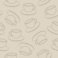 seamless pattern with cups and coffee beans N6