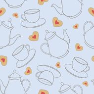 seamless vector tea pattern N5