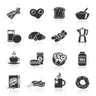 Breakfast icon black