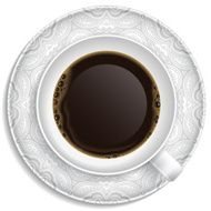 Cup of coffee on saucer