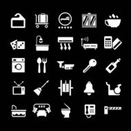 Set icons of hotel hostel and rent apartments N2