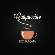 cappuccino cup menu design background