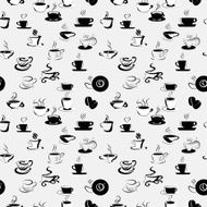 Seamless pattern background with coffee cups N2