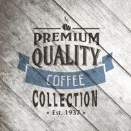 Vintage retro coffee vector labels on the old wood texture N22