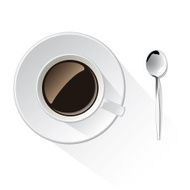 Cup of coffee and spoon