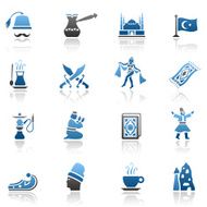 Blue Turkish Icon Set