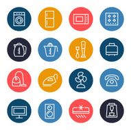 Household appliances icon set