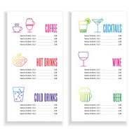 Drink menu template N2