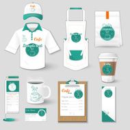 Set of restaurant corporate identity vector