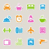 Hotel and travel icon set N4