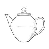 Vector sketch of teapot