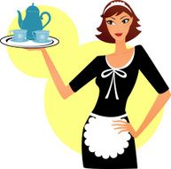 Maid with tea