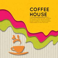 Sticker label style coffee background N3