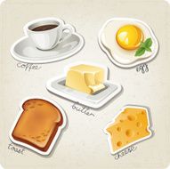 Vector set of stylized food icons N5