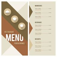 Restaurant menu Flat design N4