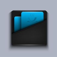 Vector modern blue icon on gray background Eps10 N5