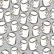 seamless pattern of vector mug
