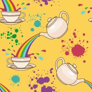 rainbow tea splash pattern