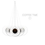 vector coffee background like pocket watch