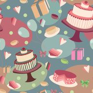 festive seamless background with sweets