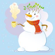 Snowman And Tea