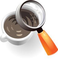 Coffee cup as swimming pool
