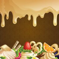 Caramel sweets background N2
