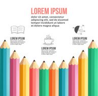 Vector flat pencil banner