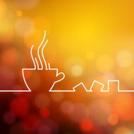 Stylized Drawing Of A Coffee Cup N11