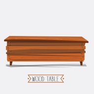 wood table - vector illustration