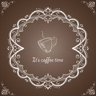 It&#039;s coffee time label