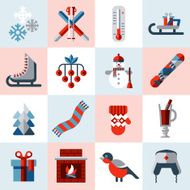 Winter icons set N2