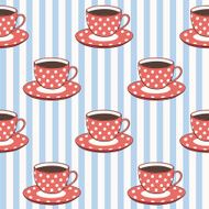 seamless vector pattern with cups N7