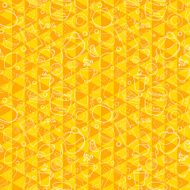 Tea and sweets vector seamless pattern on geometric background